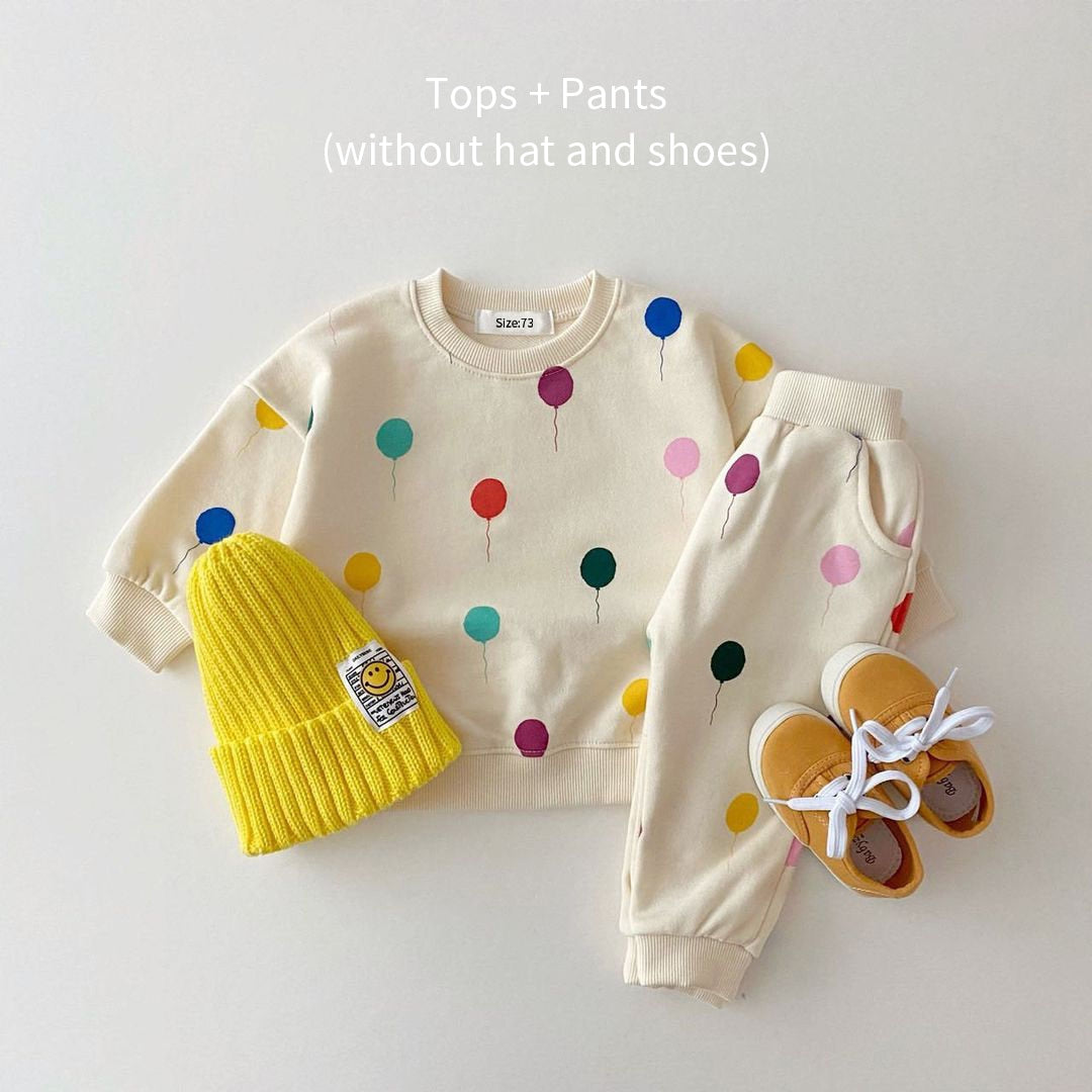 Spring Baby Boys Girls Long Sleeve Sweater and Pants Set