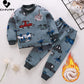 New Kids Boys Thicken T-Shirt Tops Pajama Sets Cartoon