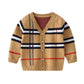 1-8T Toddler Kid Boy Winter Warm Long Sleeve Plaid Sweater
