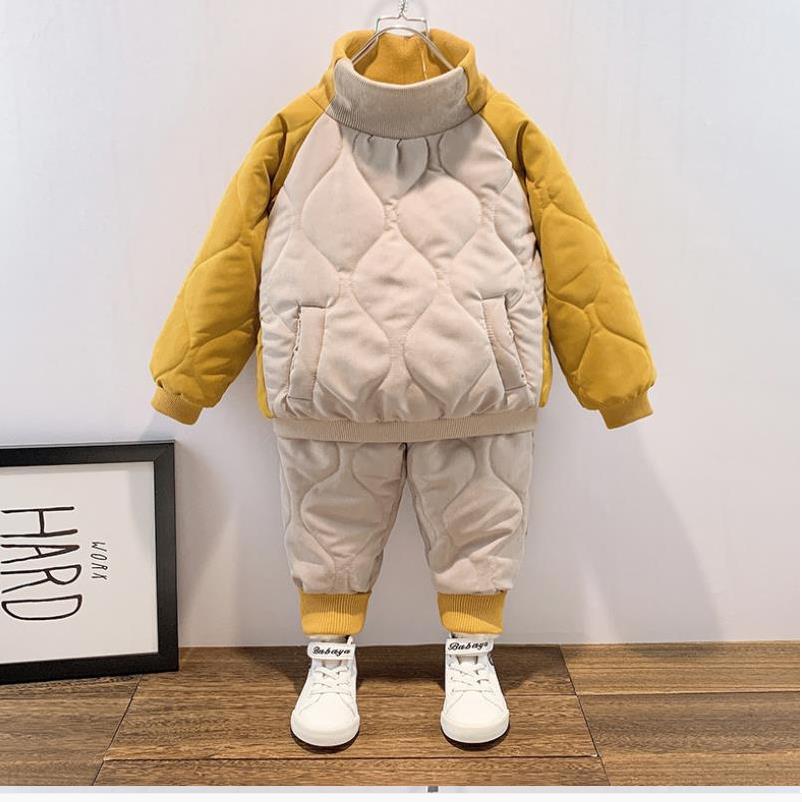 2020 Autumn Winter Suit for Girls Boys Hooded Coat Set