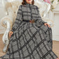 Women Plus Size Large Maxi Dress Elegant Long Sleeve