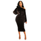 Autumn Elegant One Off Shoulder Long Sleeve