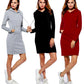 Spring Autumn Sweatshirt Long-Sleeved Dress with Hood