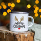 Snowman Deer Print Enamel Coffee Mugs Christmas Gifts New Year Party