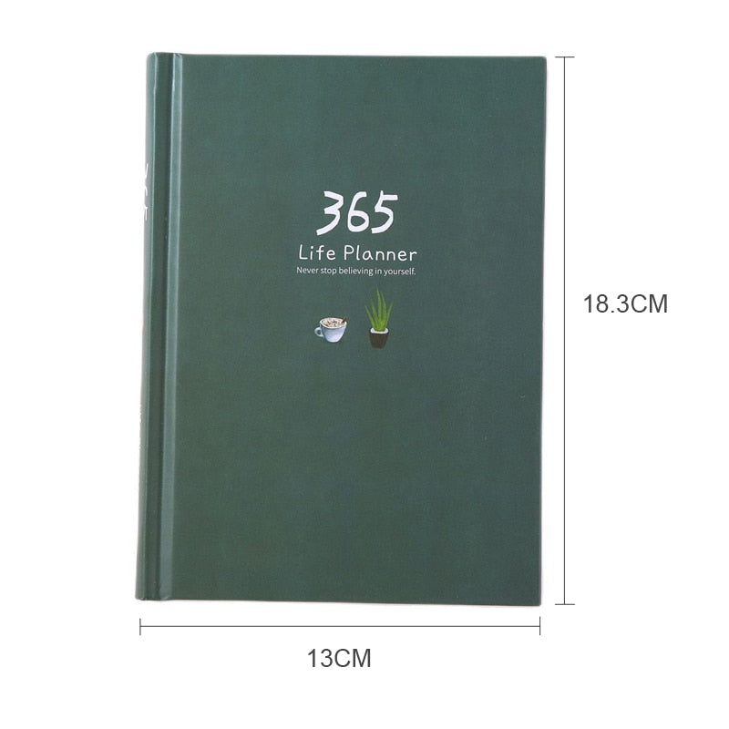 365 Planner Agenda Notebook Colorful Inner PageYearly Daily Plan