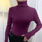 Women Turtleneck Sweaters Casual Soft Cashmere Pullovers Elastic
