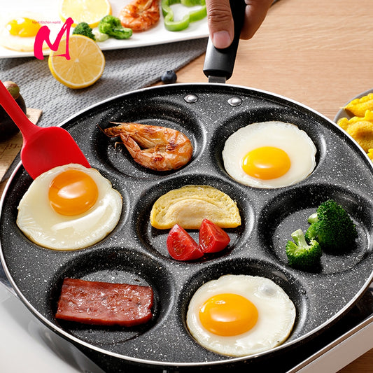 4/7 Cups Pancakes Frying Pans Breakfast Egg Pan Durable Non-stick