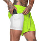 Sport Shorts Men Sportswear Double-deck Running Shorts 2 In 1 Bottoms