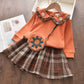Girls Set Autumn Fashion Winter Wool Coats And Skirts
