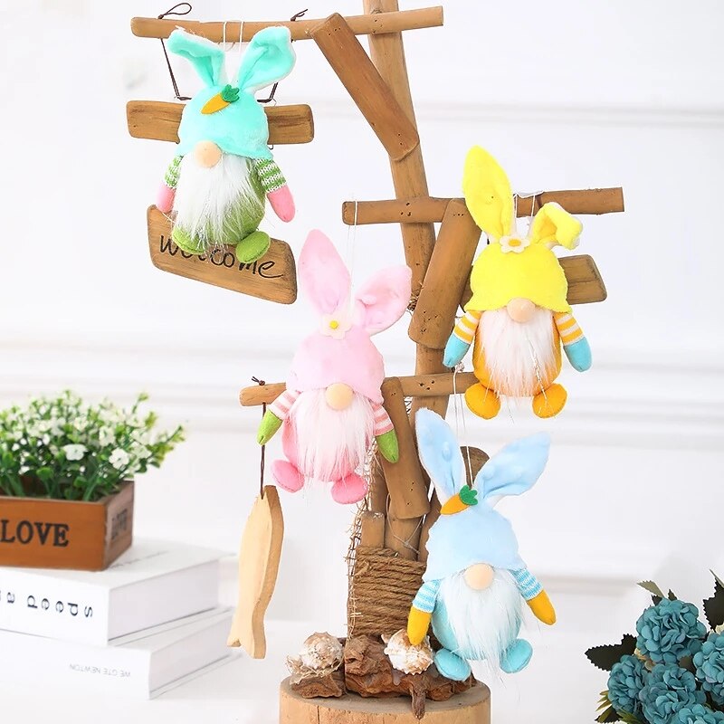 New Easter Faceless Gnome Spring Hanging Bunny Kids Gifts Decor 2023