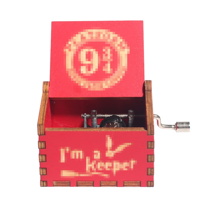 New Wooden Hand Crank Music Box Merry Christmas Music Theme