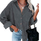 Autumn Corduroy Jacket Woman Long Shirt Jacket Women Button Coat Jackets