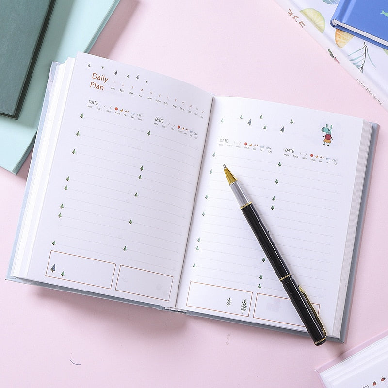 365 Planner Agenda Notebook Colorful Inner PageYearly Daily Plan