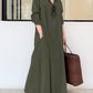 Fashion Cotton Linen Striped Cardigan Loose Large Casual