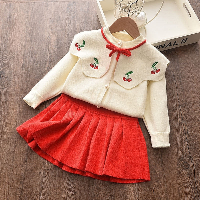 Girls Autumn Clothes Kids Winter Sweater Dress Woollen Long Sleeve