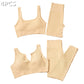 Seamless Sport Set Women 2 Two Piece Crop top Bra Leggings Shorts Yoga Set