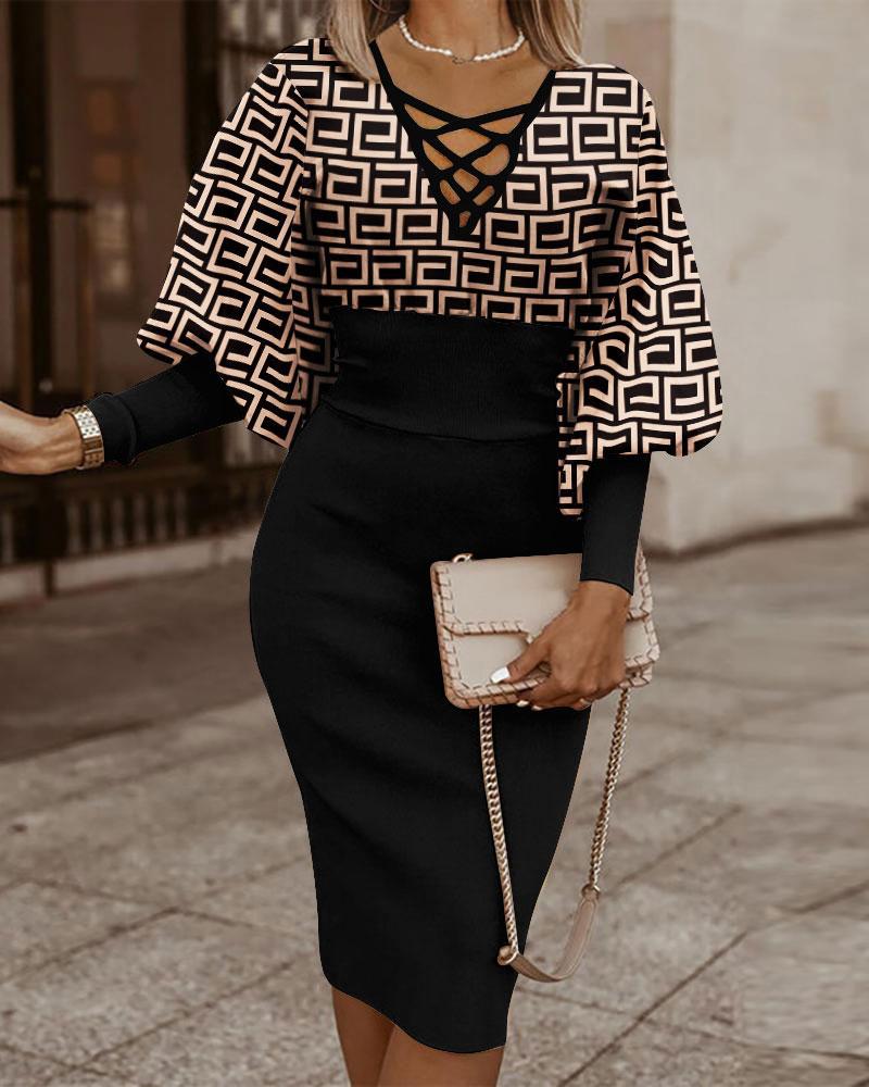 Women's Spring, Autumn and Winter Slim Fit Long Sleeve Dress