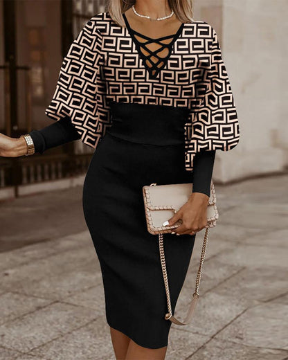 Women's Spring, Autumn and Winter Slim Fit Long Sleeve Dress