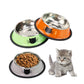 Multicolor Stainless Steel Dog Cat Bowl