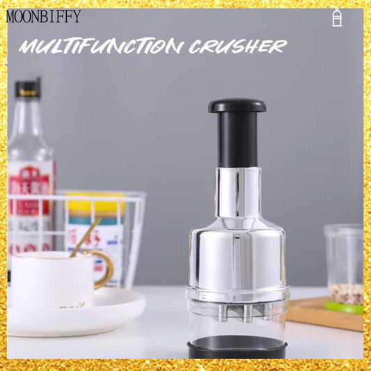 Multifunction Manual Onion Chopper Stainless Steel Garlic Crusher