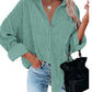 Autumn Corduroy Jacket Woman Long Shirt Jacket Women Button Coat Jackets