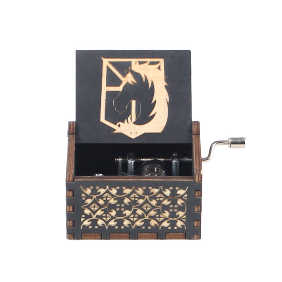 New Wooden Hand Crank Music Box Merry Christmas Music Theme