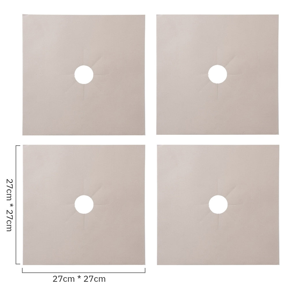 4/6/8Pcs Gas Stove Protector Cooker Cover Liner Clean Mat Pad