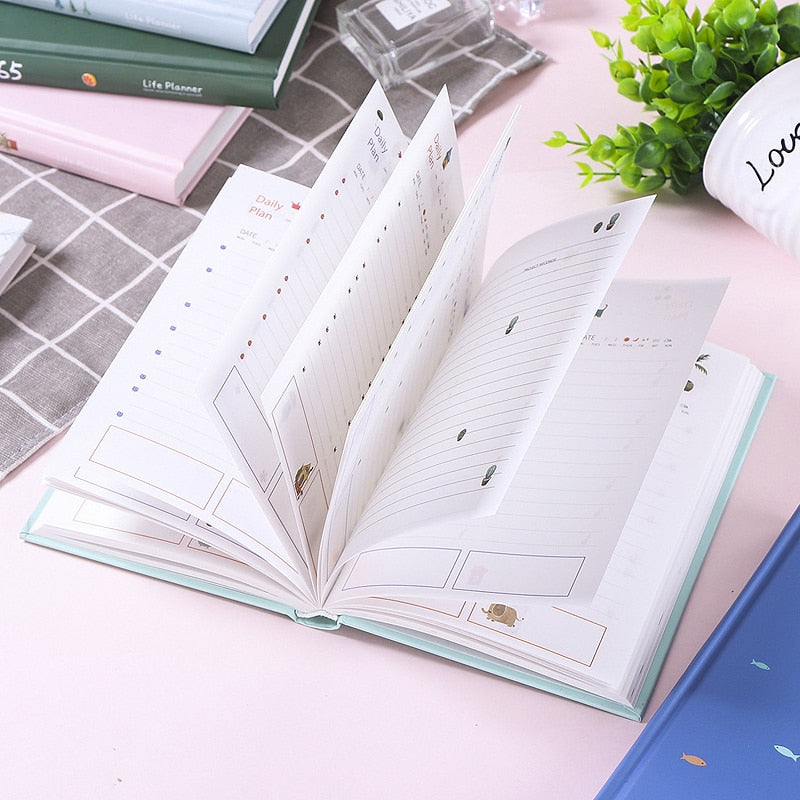 365 Planner Agenda Notebook Colorful Inner PageYearly Daily Plan