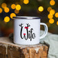 Snowman Deer Print Enamel Coffee Mugs Christmas Gifts New Year Party