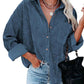 Autumn Corduroy Jacket Woman Long Shirt Jacket Women Button Coat Jackets