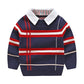 1-8T Toddler Kid Boy Winter Warm Long Sleeve Plaid Sweater