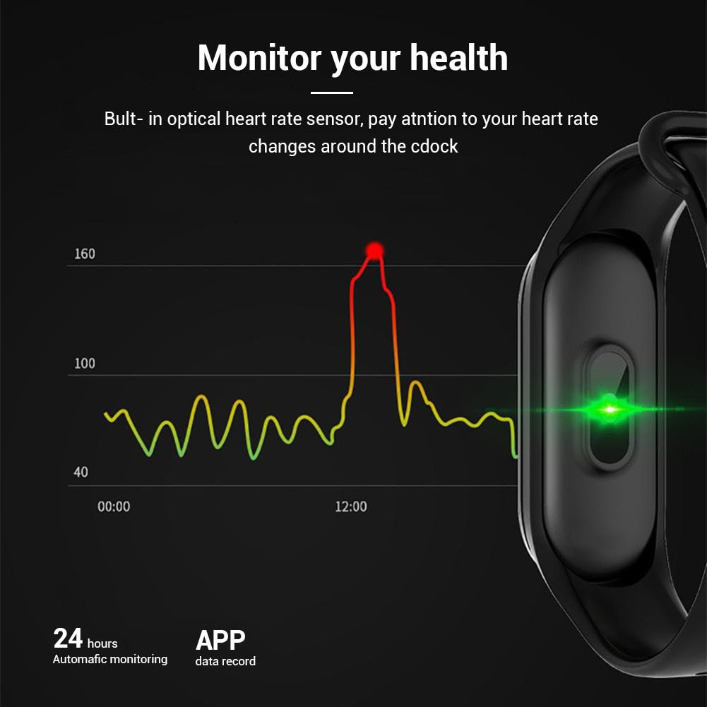 M4 Smart Bracelet Heart Rate Monitoring Blood Pressure Blood Oxygen Information