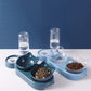 Pet Cat Bowl Automatic Feeder Food Drinking