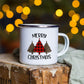 Snowman Deer Print Enamel Coffee Mugs Christmas Gifts New Year Party