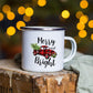 Snowman Deer Print Enamel Coffee Mugs Christmas Gifts New Year Party