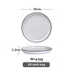 White With Black Edge Dinner Plate Ceramic Kitchen Dishes
