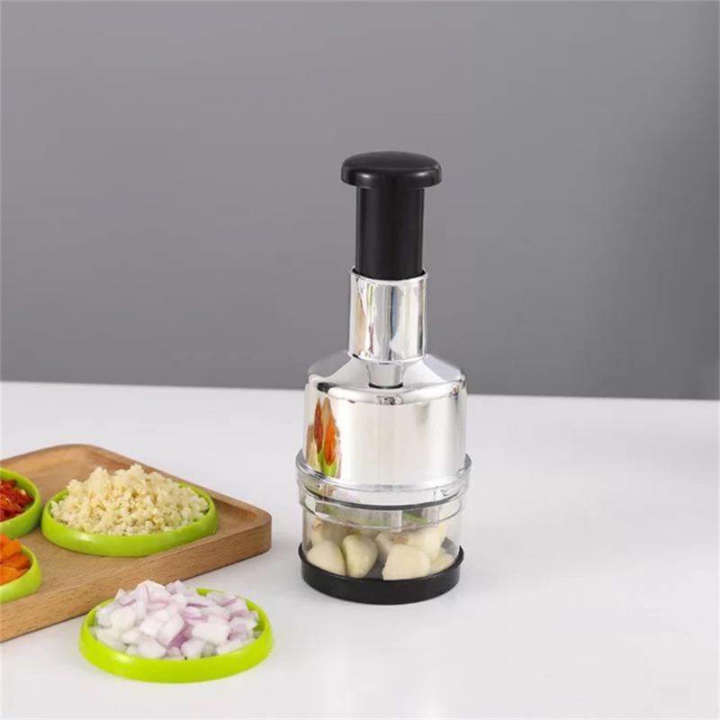 Multifunction Manual Onion Chopper Stainless Steel Garlic Crusher