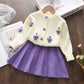 Girls Autumn Clothes Kids Winter Sweater Dress Woollen Long Sleeve