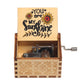 New Wooden Hand Crank Music Box Merry Christmas Music Theme