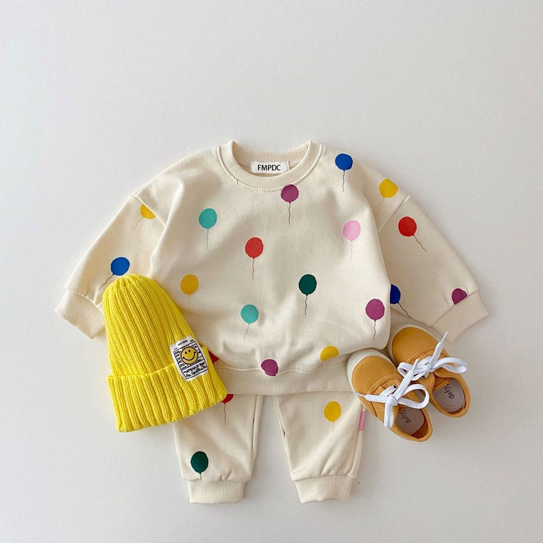 Spring Baby Boys Girls Long Sleeve Sweater and Pants Set