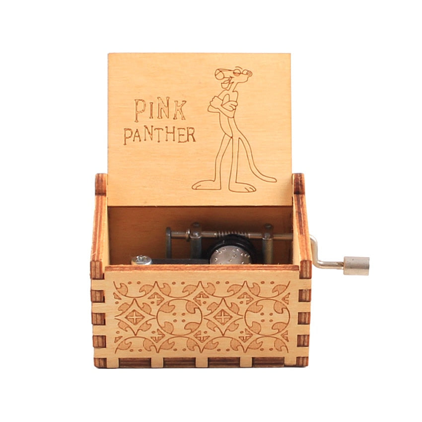 New Wooden Hand Crank Music Box Merry Christmas Music Theme