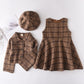 Girls Set Autumn Fashion Winter Wool Coats And Skirts