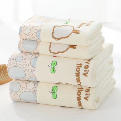 Microfiber Towel Set Luxury Lace Embroidered Bath Towel Gift Set