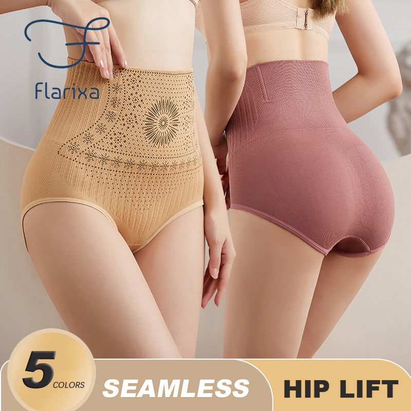 Seamless Women Panties High Waist Flat Belly Panties